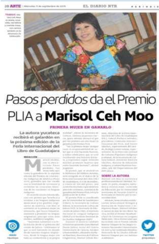 Ganadora PLIA 2019