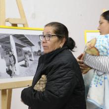 Fotografías de contexto académico del Centro Universitario con la comunidad wixárika 