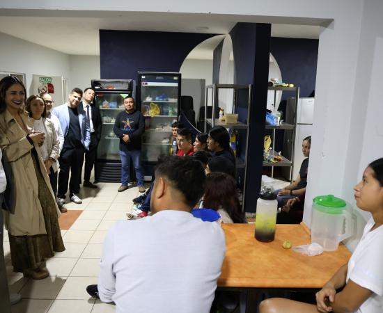 Rectora del CUNorte visita la Casa del Estudiante y refrenda compromiso con la permanencia universitaria