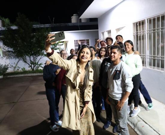Rectora del CUNorte visita la Casa del Estudiante y refrenda compromiso con la permanencia universitaria